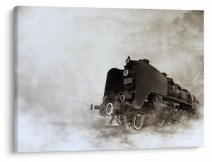 Obraz - Vlak v mlze (70x50 cm)