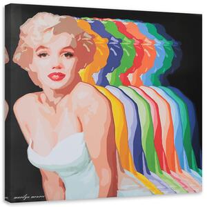 Obraz na plátně Marilyn Monroe s barevnými stíny Rozměry: 30 x 30 cm