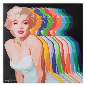 Obraz na plátně Marilyn Monroe s barevnými stíny Rozměry: 30 x 30 cm