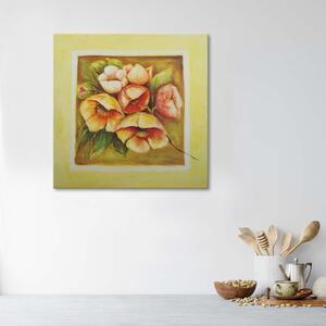 Obraz na plátně Šest růžových květů Rozměry: 30 x 30 cm