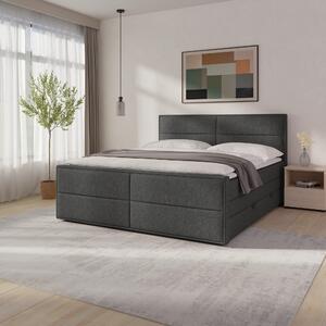 POSTEL BOXSPRING, 180/200 cm, antracitová MID.YOU - Postele s úložným prostorem, Online Only