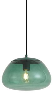 Retro zelená závěsná lampa se zeleným sklem - Giselle