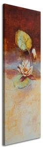 Obraz na plátně Vodní lilie květ jako ručně malované Rozměry: 30 x 90 cm
