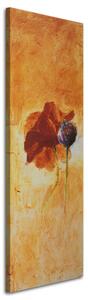 Obraz na plátně Květ máku jako ručně malovaný Rozměry: 30 x 90 cm