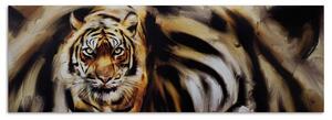 Obraz na plátně Tygr jako ručně malovaný Rozměry: 90 x 30 cm