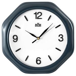 MPM Moderní plastové nástěnné hodiny MPM Favo – tmavě modré E01.2433.32