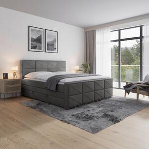 POSTEL BOXSPRING, 180/200 cm, antracitová MID.YOU - Postele s úložným prostorem, Online Only