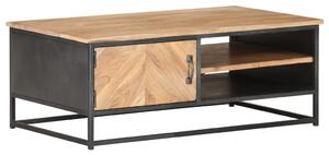 Konferenční stolek šedý 90 x 50 x 35 cm masivní akáciové dřevo