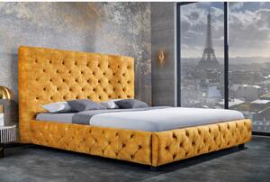Massive home | Postel Paris 180x200cm tmavě žlutá samet 41641