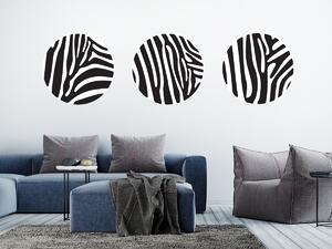 Kruhy motiv zebra 3 ks kruh každý 20 x 20 cm