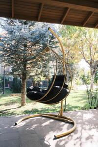 Zahradní houpací židle Druket (zlatá + černá). 1082963