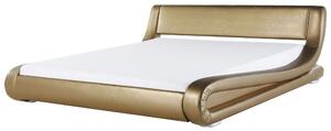 Vodní postel AVIGNON kožená zlatá 180x200 cm
