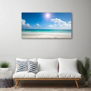 Obraz na plátně Moře Pláž Slunce Krajina 125x50 cm