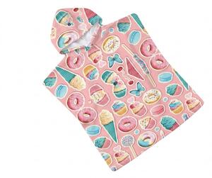 Dětské pončo SWEETIE růžové 60x120 cm