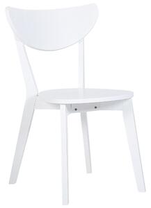 Sada jídelního stolu a 4 židlí bílá ROXBY