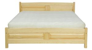 Drewmax Vyvýšená borovicová postel LK104 120 x 200 cm