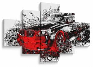 Obraz - Malované auto v akci (125x70 cm)
