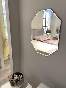 Zrcadlo na zeď do pokoje ložnice koupelny kulaté oválné tvarové DIAMANT 40 x 60 cm - osmihran s fazetou 10 mm 712-123