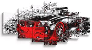 Obraz - Malované auto v akci (210x100 cm)
