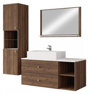 Koupelnový nábytek Kiegi II, Barva: czarny mat / czarny mat + czarny marmur, Sifon k umyvadlu: ne, Umyvadlo: ne 5903211320057