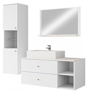 Koupelnový nábytek Kiegi II, Barva: czarny mat / czarny mat + czarny marmur, Sifon k umyvadlu: ne, Umyvadlo: ne 5903211320057