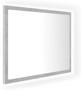 LED koupelnové zrcadlo betonově šedé 60 x 8,5 x 37 cm akrylové