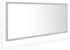 LED koupelnové zrcadlo betonově šedé 100x8,5x37 cm dřevotříska