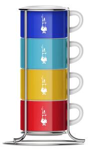 Bialetti Sada 4 barevných šálků na cappuccino Bialetti