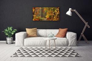 Obraz na plátně Les Příroda Podzim 100x50 cm