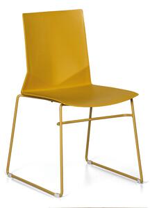 Plastová jídelní židle CLANCY, žlutá