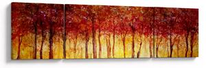 Obraz - Malba listnatého lesa (170x50 cm)