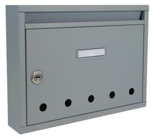 DOLS E-01 BASIC/K RAL7040 - poštovní schránka s otvory, do bytových a panelových domů, šedá