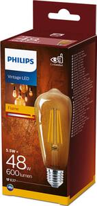 Vintage LED žárovka E27 ST64 5,5W 600lm 2500K nestmívatelná, gold - Philips