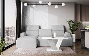 Konferenční stolek DUBAJ Kombinace barev: dubai coffee table bílý lesk/kámen
