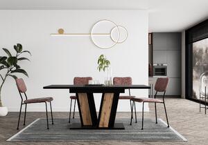 Rozkládací jídelní stůl MUSS 160 Kombinace barev: MUSS 160 table black wotan