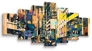 Obraz malované abstrakce (210x100 cm)