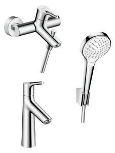 Set vanová baterie Hansgrohe Talis S 72400000, umyvadlová baterie Hansgrohe Talis S 72020000, 26421400