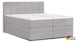 Sv. šedá kontinentální postel Emma Premium boxspring 200x200 (typ I)