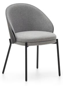 Černé/šedé čalouněné jídelní křeslo Eamy – Kave Home