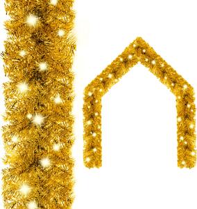 Vánoční girlanda s LED světýlky 5 m zlatá