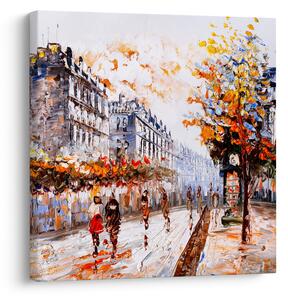 Obraz - Život ve městě (30x30 cm)
