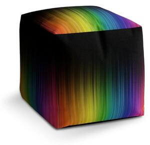 Sablio Taburet Cube Duhová záře - 40x40x40 cm