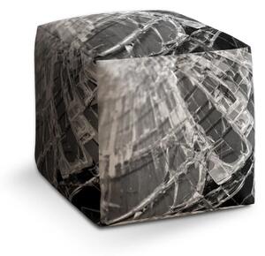 Sablio Taburet Cube Rozbité sklo - 40x40x40 cm