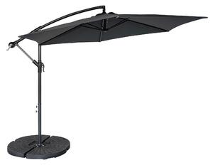 Zahradní slunečník Houseland Tynex 300 cm tmavě šedý