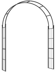 Zahradní oblouk Outsunny pro popínavé rostliny, kovový zahradní oblouk pro dekorace a akce, 157x40x223cm, černý | Aosom