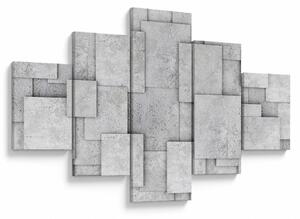Obraz - Abstrakce betonových kachliček (125x70 cm)