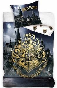 Bavlněné ložní povlečení Harry Potter - Škola čar a kouzel v Bradavicích - 100% bavlna - 70 x 90 cm + 140 x 200 cm