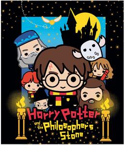 Dětská plyšová deka Harry Potter s přáteli - nano coral s gramáží 220 gr./m² - 120 x 150 cm