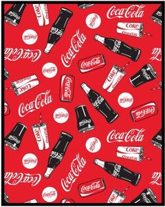 Fleecová deka Coca-Cola - nano coral 220 gr./m² - 120 x 150 cm