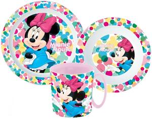 Sada plastového nádobí Minnie Mouse s velkým hrnkem